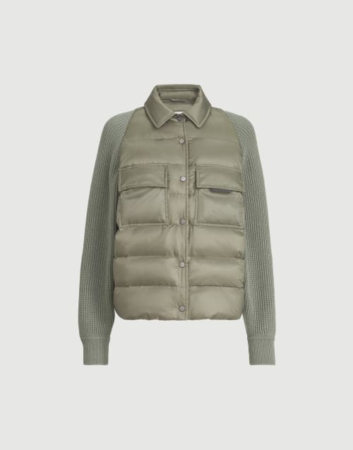 Plumífero de nailon Verde Mujer - Brunello Cucinelli