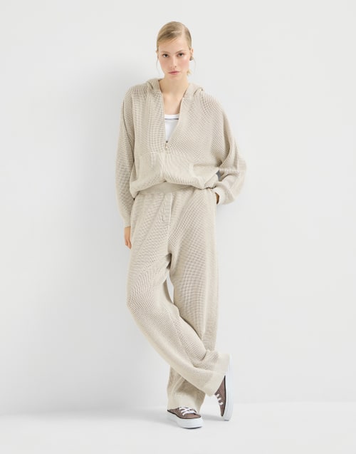 Suede sneakers with monili Brown Woman - Brunello Cucinelli