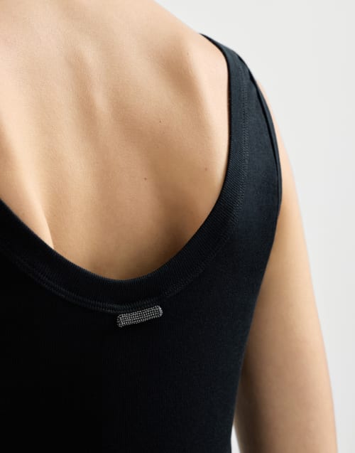 Ribbed jersey top Black Woman - Brunello Cucinelli