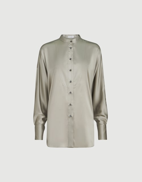 ブルネロクチネリ / シルク袖 カットソー S 紺×白 シルク袖 イタリア製 ブルネロクチネリ / シルク袖 カットソー S 紺×白 シルク袖 イタリア製