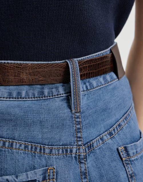 Contemporary Loose trousers Denim Woman - Brunello Cucinelli