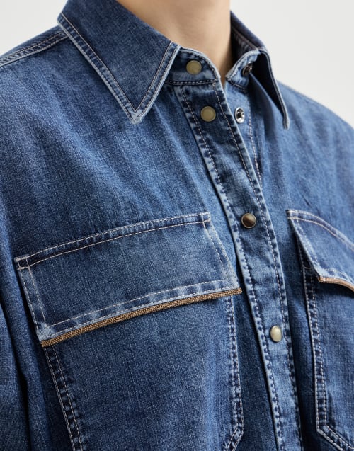 Lightweight denim shirt Denim Woman - Brunello Cucinelli