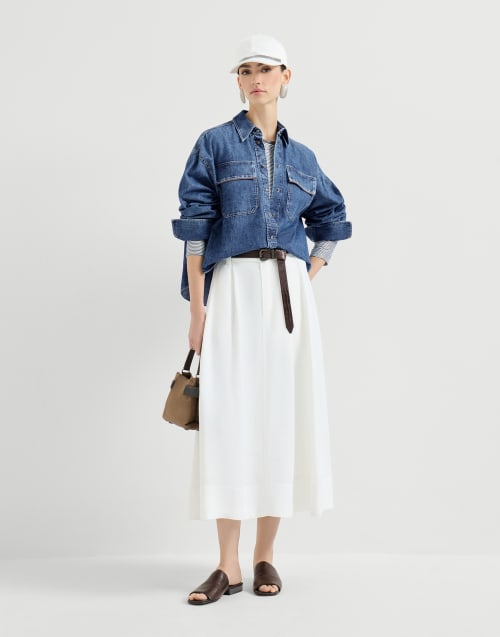 Lightweight denim shirt Denim Woman - Brunello Cucinelli