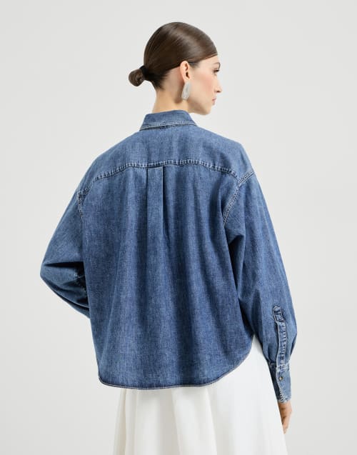 Lightweight denim shirt Denim Woman - Brunello Cucinelli