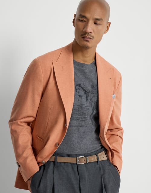 Veste à revers en pointe Abricot Homme - Brunello Cucinelli