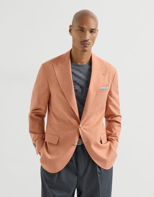 Veste à revers en pointe Abricot Homme - Brunello Cucinelli