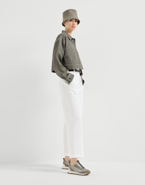 Techno fabric runners Khaki Woman - Brunello Cucinelli