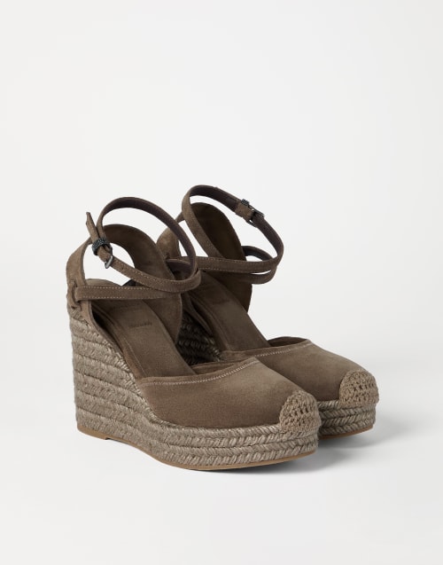 Suede espadrilles Brown Woman - Brunello Cucinelli