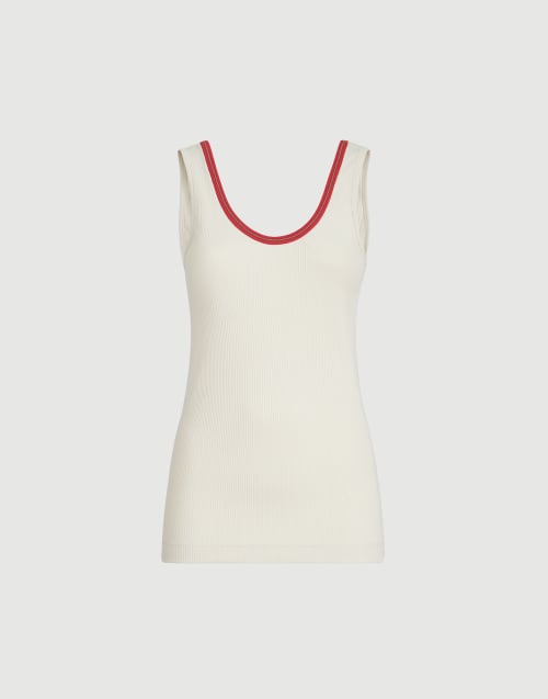 Ribbed jersey top Panama Woman - Brunello Cucinelli
