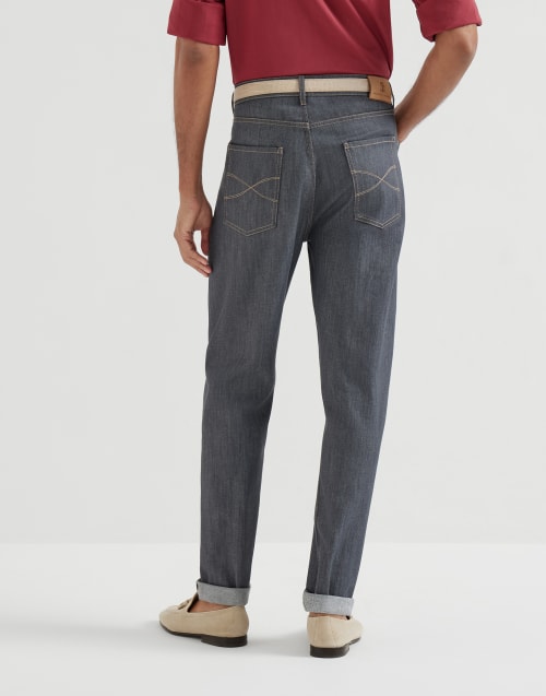 Comfort denim trousers Medium Grey Man - Brunello Cucinelli