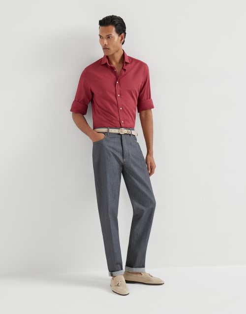 Comfort denim trousers Medium Grey Man - Brunello Cucinelli