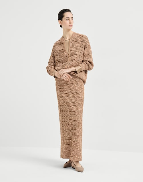 Dazzling braids skirt Brown Woman - Brunello Cucinelli