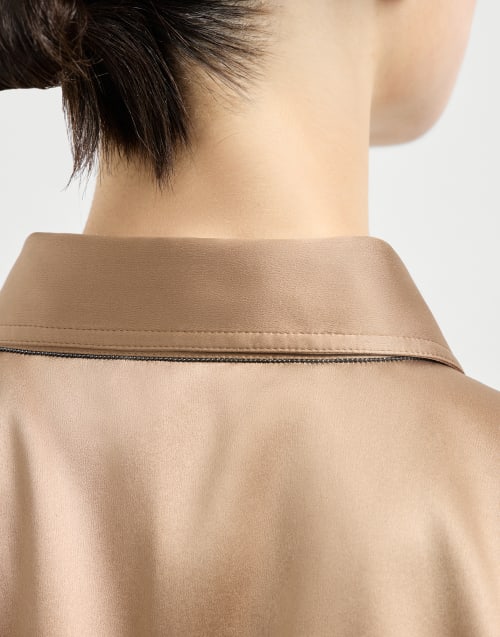 Satin dress Chocolate Woman - Brunello Cucinelli