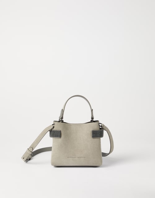 Borsa Top-Handle Essence piccola Khaki Donna - Brunello Cucinelli