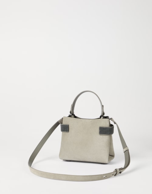 Borsa Top-Handle Essence piccola Khaki Donna - Brunello Cucinelli