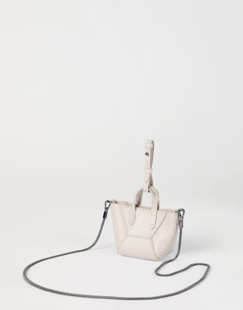 Calfskin BC Duo micro bag Ivory Woman - Brunello Cucinelli