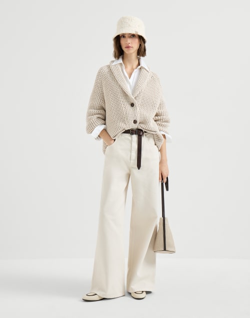 Net cardigan Oat Woman - Brunello Cucinelli