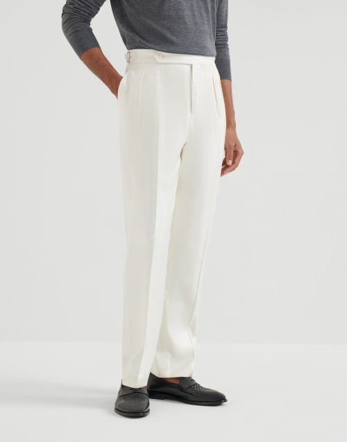 Pantalon pour smoking Blanc Cassé Homme - Brunello Cucinelli
