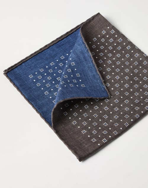 Einstecktuch mit Muster Haselnuss Herren - Brunello Cucinelli