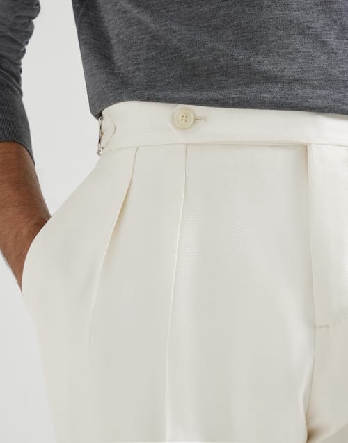 Pantalon pour smoking Blanc Cassé Homme - Brunello Cucinelli