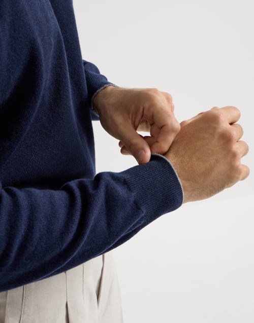 Cashmere sweater Navy Blue Man - Brunello Cucinelli