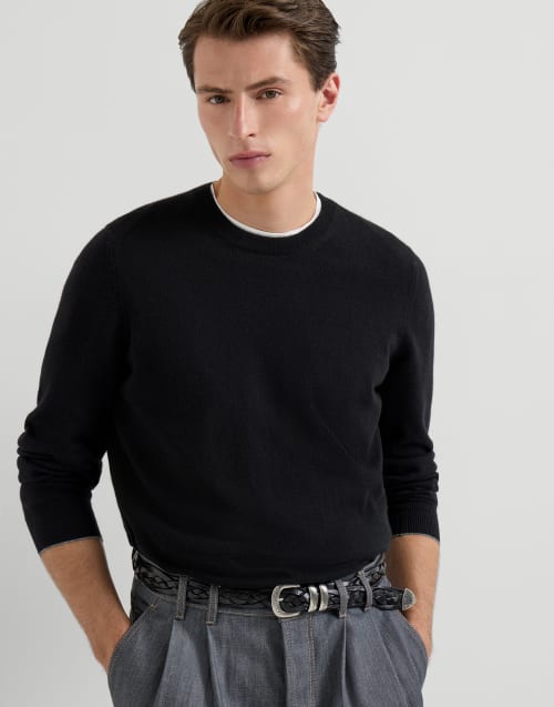 Cashmere sweater Black Man - Brunello Cucinelli