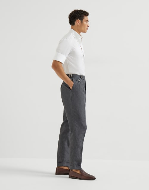 Pantalón con corte tailor Antracita Hombre - Brunello Cucinelli