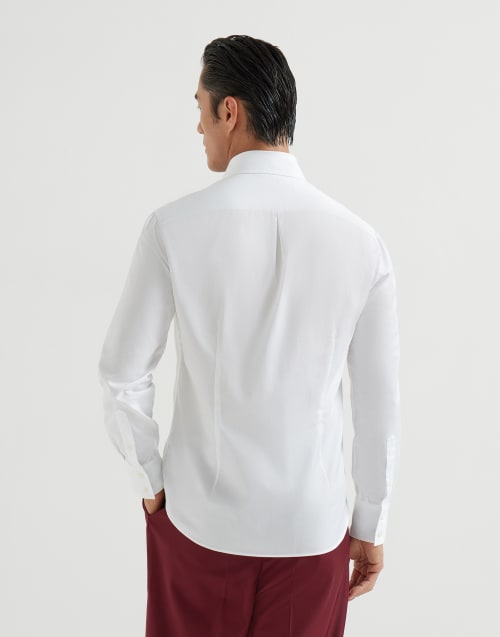 Button-down collar shirt White Man - Brunello Cucinelli