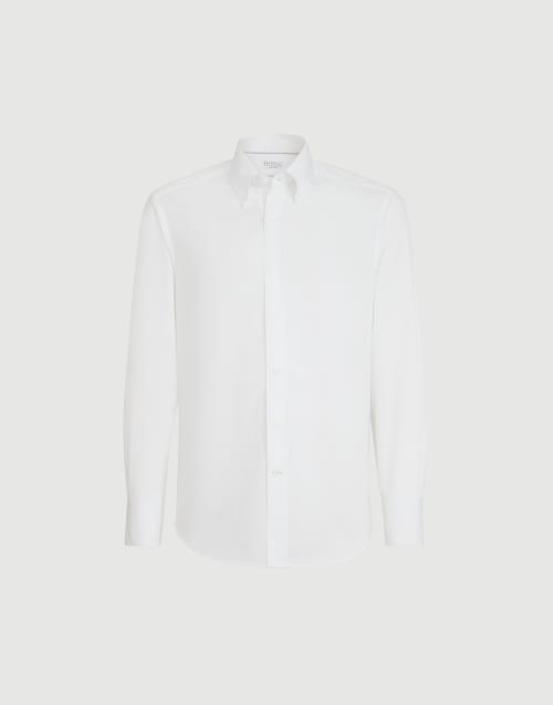 Button-down collar shirt White Man - Brunello Cucinelli
