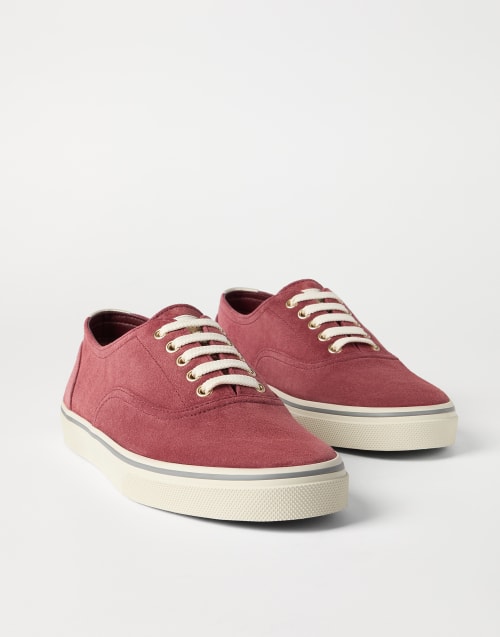 Deportivas de piel de becerro vuelta Rojo Hombre - Brunello Cucinelli