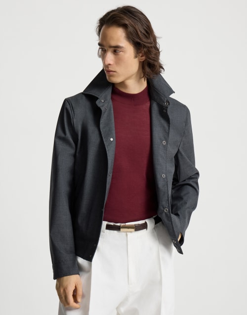 Jacke aus Schurwolltuch Dunkelgrau Herren - Brunello Cucinelli