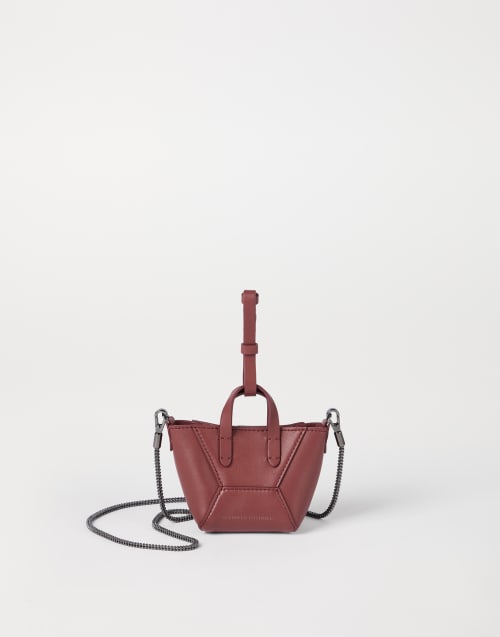 Calfskin BC Duo micro bag Firebrick Woman - Brunello Cucinelli