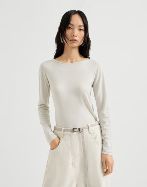 闪烁羊绒丝针织衫 乳白 女款 - Brunello Cucinelli