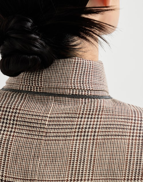 Prince of Wales blazer Light Brown Woman - Brunello Cucinelli