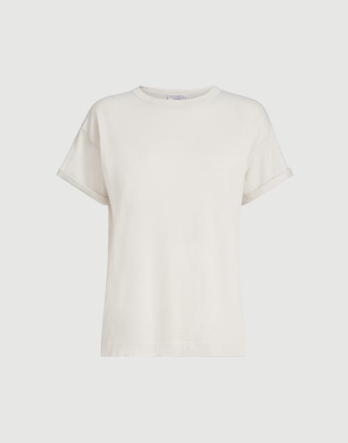 Cashmere and silk lightweight sweater White Woman - Brunello Cucinelli