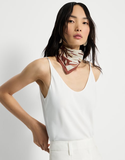 闪亮吊带背心 白色 女款 - Brunello Cucinelli