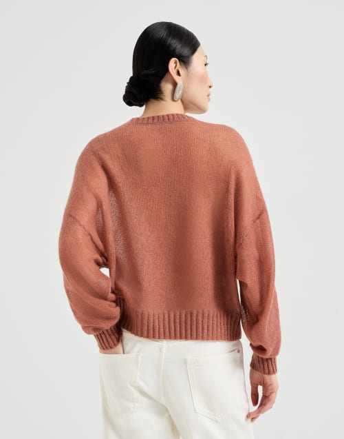 Mohair and wool sweater Orange Woman - Brunello Cucinelli