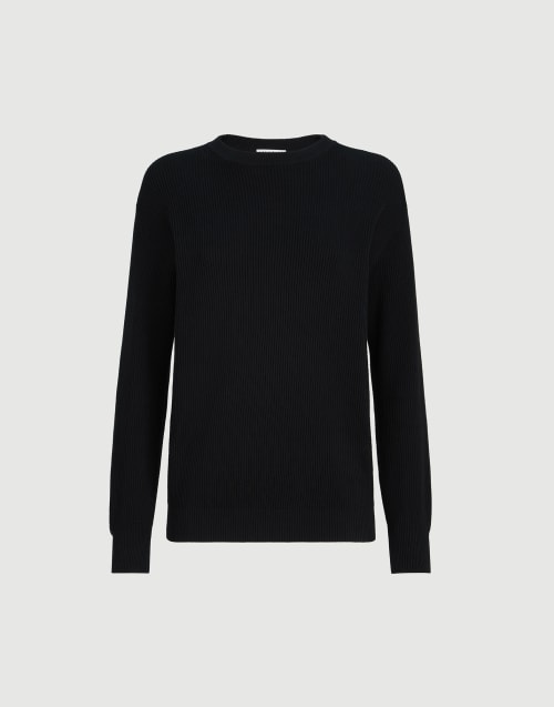 Cotton sweater Black Woman - Brunello Cucinelli