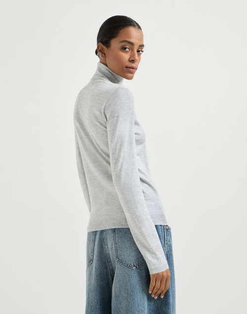 Джемпер из кашемира и шелка Sparkling Светло-Серый Женщина - Brunello Cucinelli