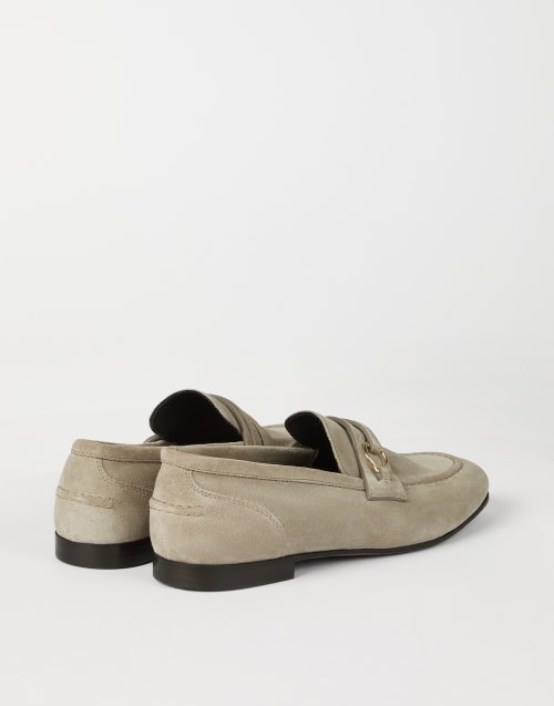 Suede loafers Light Grey Woman - Brunello Cucinelli