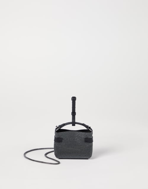 Essence precious micro top-handle bag Anthracite Woman - Brunello Cucinelli