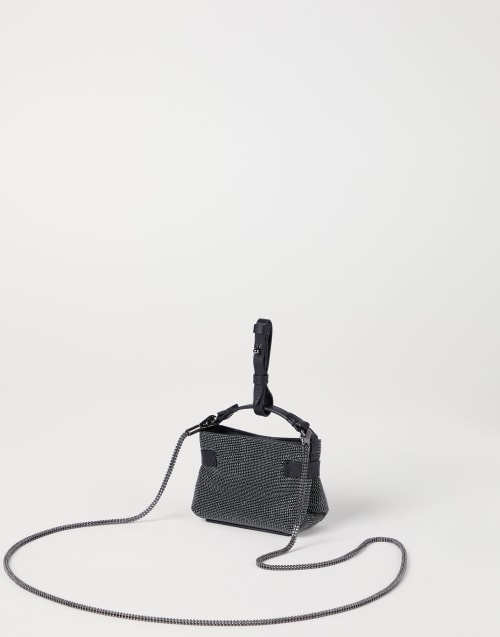 Essence precious micro top-handle bag Anthracite Woman - Brunello Cucinelli