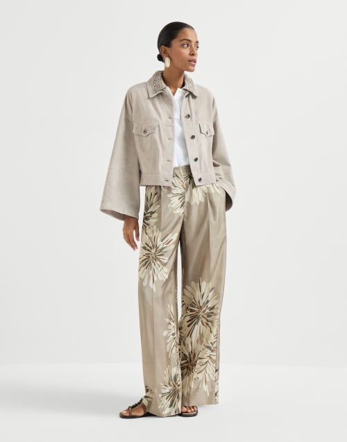 Polo Dazzling Knit Collar Bianco Donna - Brunello Cucinelli