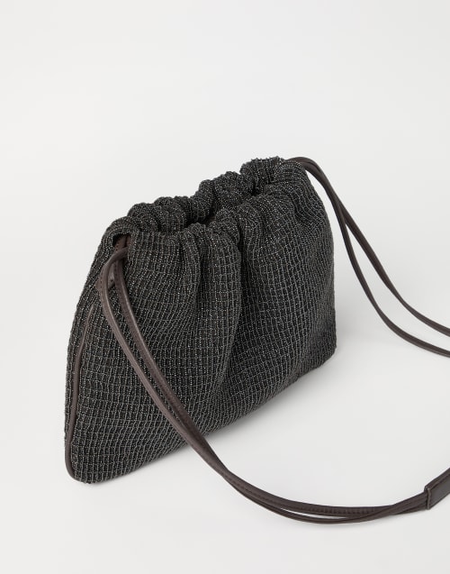Riding leather soft pochette Black Woman - Brunello Cucinelli
