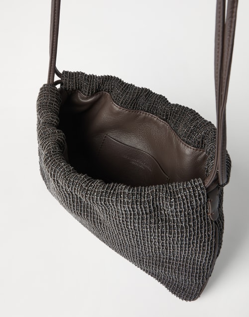 Riding leather soft pochette Black Woman - Brunello Cucinelli