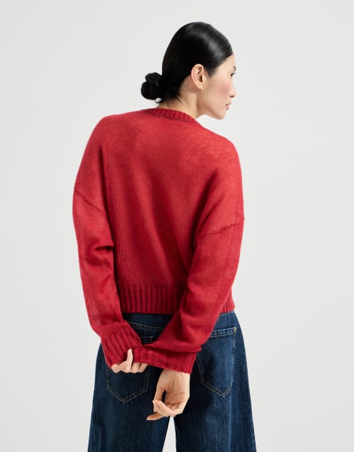 马海毛和羊毛混纺毛衣 红色 女款 - Brunello Cucinelli