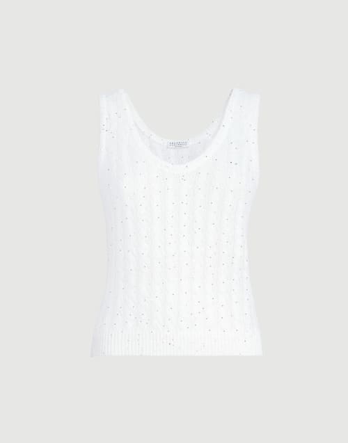 Dazzling cable top White Woman - Brunello Cucinelli