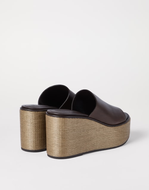 Cowhide wedges Cocoa Woman - Brunello Cucinelli