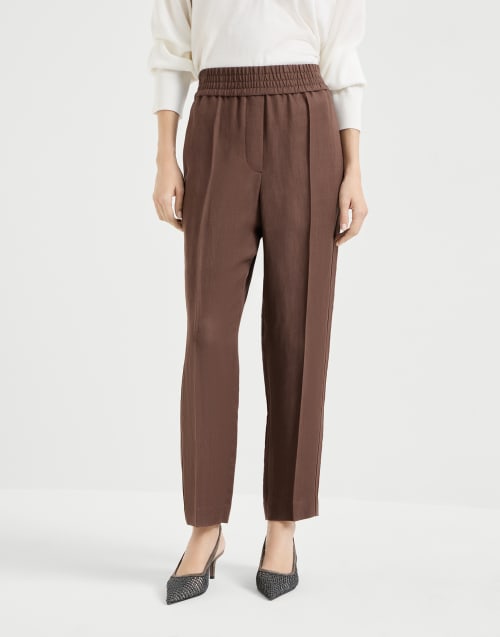 Baggy trousers Cocoa Woman - Brunello Cucinelli