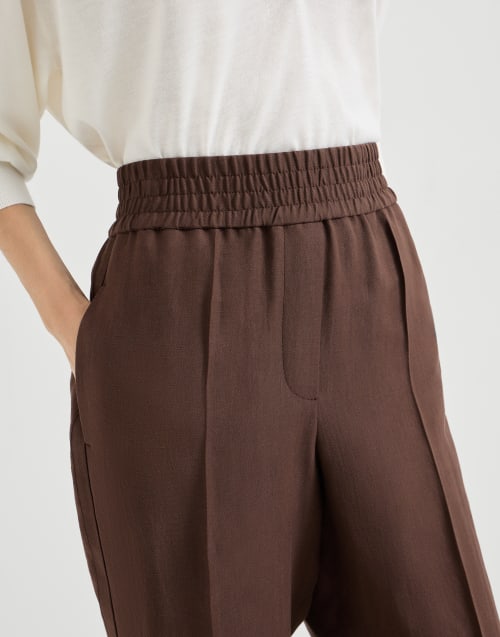 Baggy trousers Cocoa Woman - Brunello Cucinelli